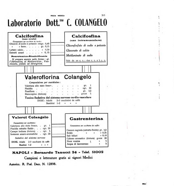 Folia medica periodico trimensile di patologia e clinica medica