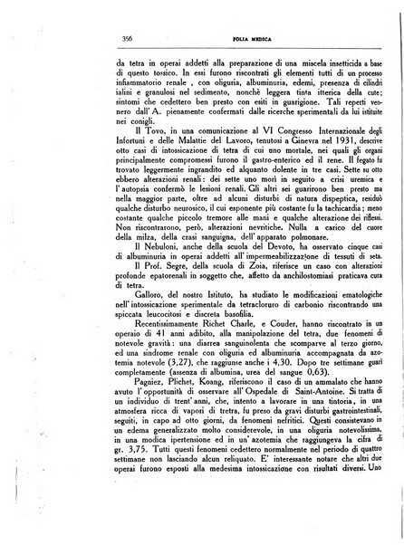 Folia medica periodico trimensile di patologia e clinica medica