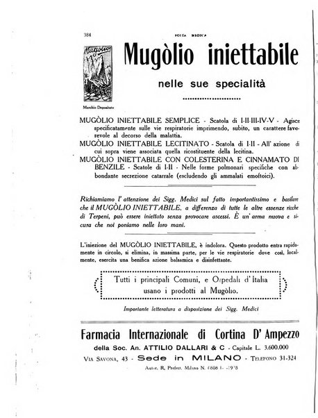 Folia medica periodico trimensile di patologia e clinica medica