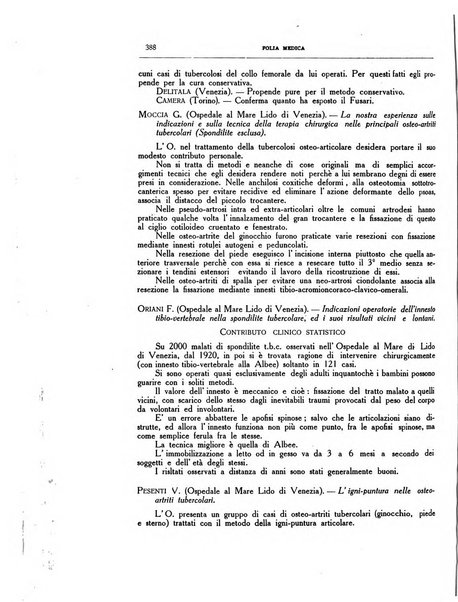 Folia medica periodico trimensile di patologia e clinica medica