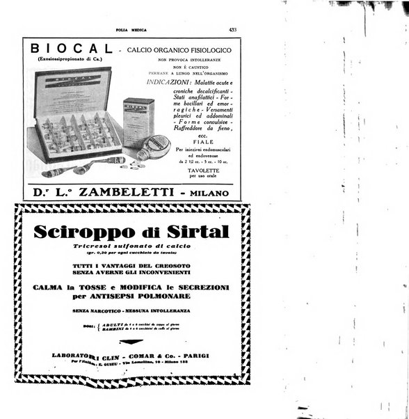 Folia medica periodico trimensile di patologia e clinica medica