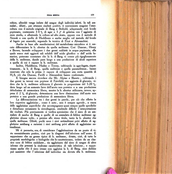 Folia medica periodico trimensile di patologia e clinica medica