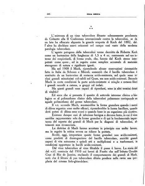 Folia medica periodico trimensile di patologia e clinica medica