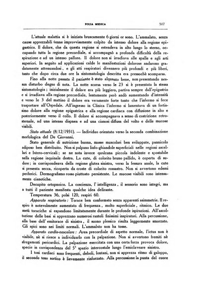 Folia medica periodico trimensile di patologia e clinica medica