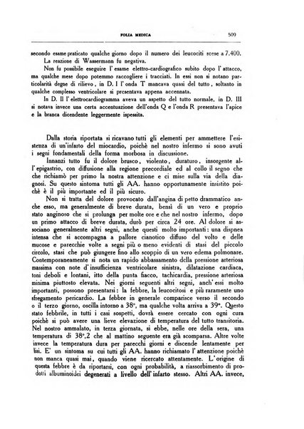 Folia medica periodico trimensile di patologia e clinica medica