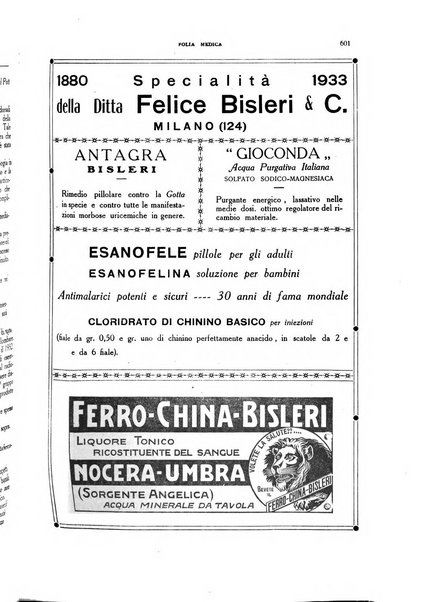 Folia medica periodico trimensile di patologia e clinica medica