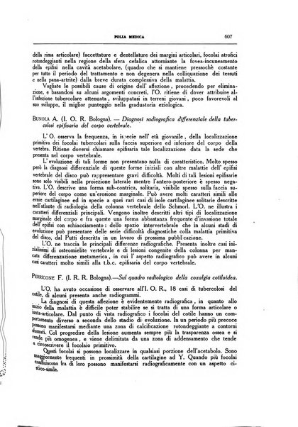 Folia medica periodico trimensile di patologia e clinica medica