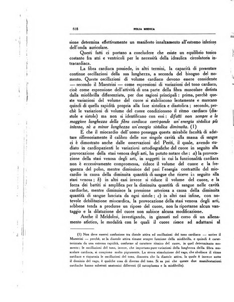 Folia medica periodico trimensile di patologia e clinica medica