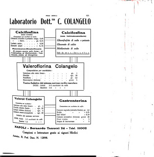 Folia medica periodico trimensile di patologia e clinica medica