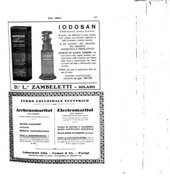 Folia medica periodico trimensile di patologia e clinica medica