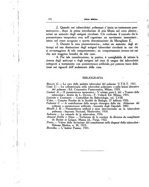 Folia medica periodico trimensile di patologia e clinica medica