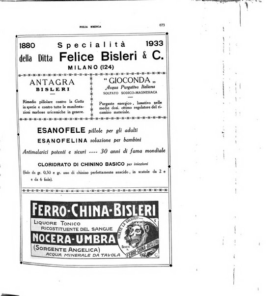 Folia medica periodico trimensile di patologia e clinica medica