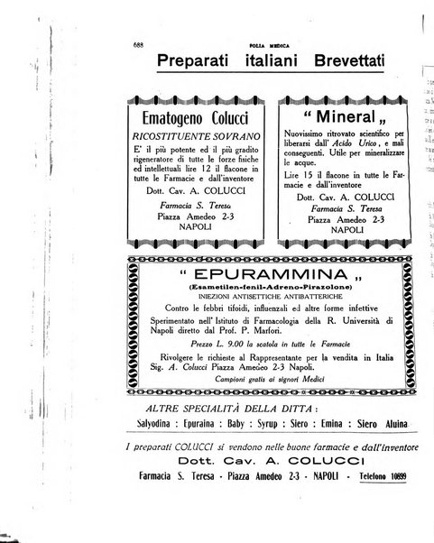 Folia medica periodico trimensile di patologia e clinica medica