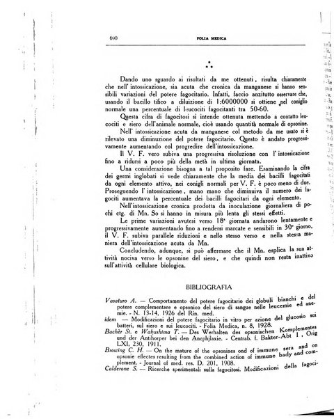 Folia medica periodico trimensile di patologia e clinica medica