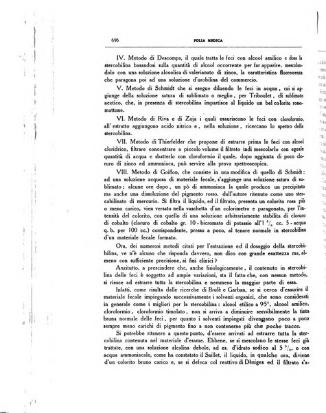 Folia medica periodico trimensile di patologia e clinica medica