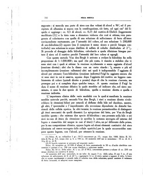 Folia medica periodico trimensile di patologia e clinica medica