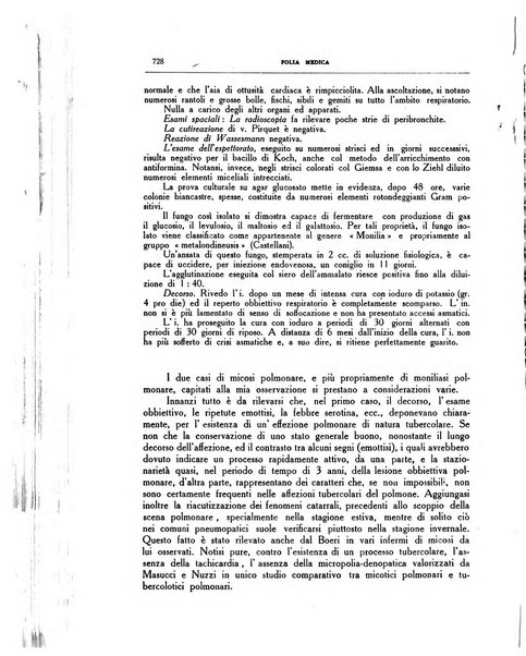 Folia medica periodico trimensile di patologia e clinica medica