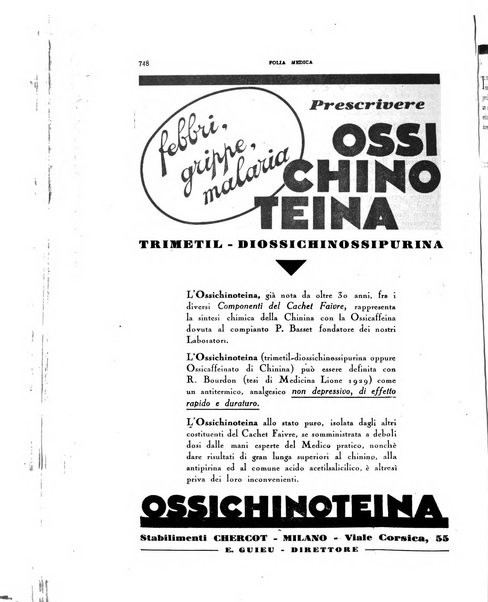 Folia medica periodico trimensile di patologia e clinica medica