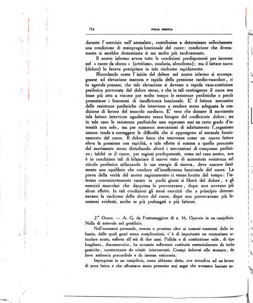 Folia medica periodico trimensile di patologia e clinica medica