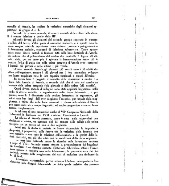 Folia medica periodico trimensile di patologia e clinica medica