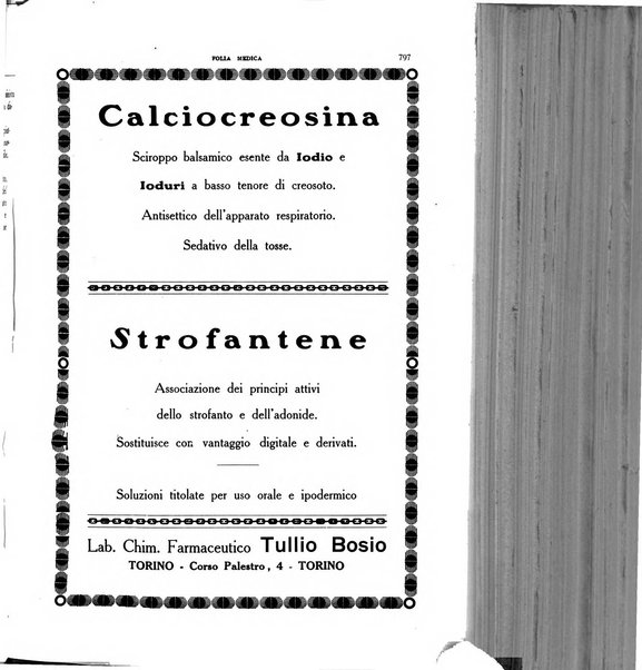 Folia medica periodico trimensile di patologia e clinica medica