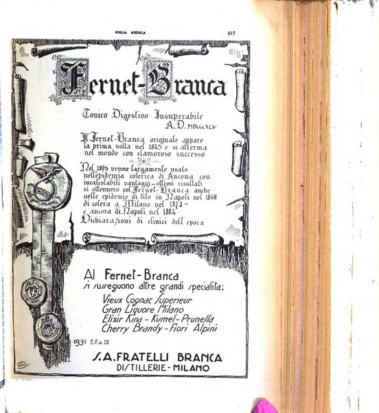 Folia medica periodico trimensile di patologia e clinica medica