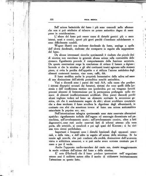 Folia medica periodico trimensile di patologia e clinica medica