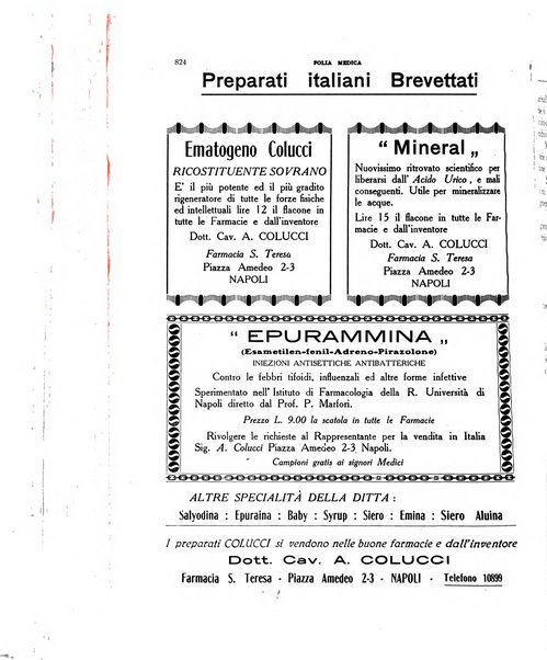 Folia medica periodico trimensile di patologia e clinica medica