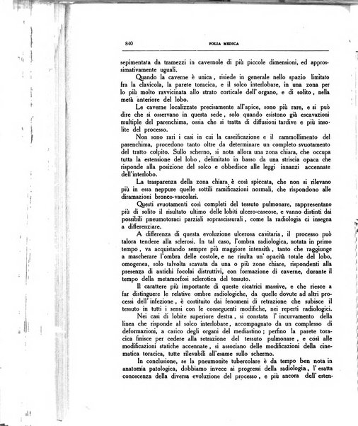 Folia medica periodico trimensile di patologia e clinica medica