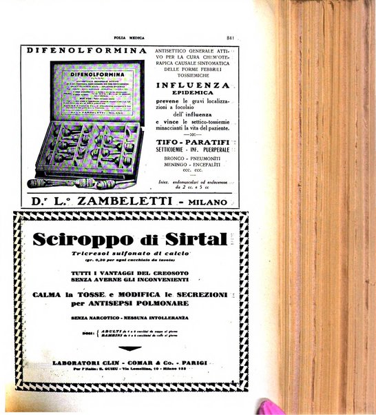 Folia medica periodico trimensile di patologia e clinica medica