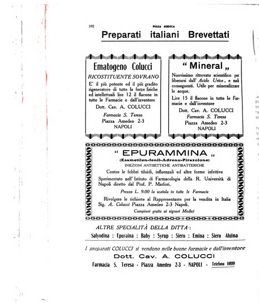 Folia medica periodico trimensile di patologia e clinica medica