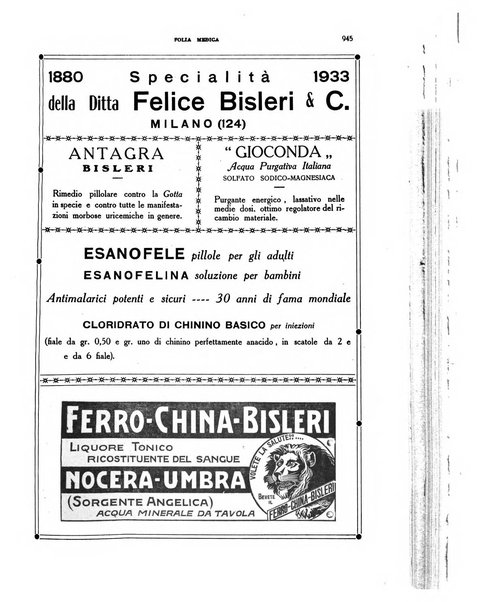 Folia medica periodico trimensile di patologia e clinica medica