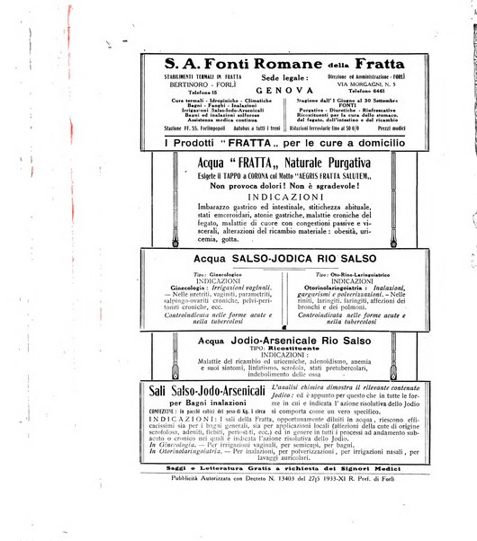 Folia medica periodico trimensile di patologia e clinica medica