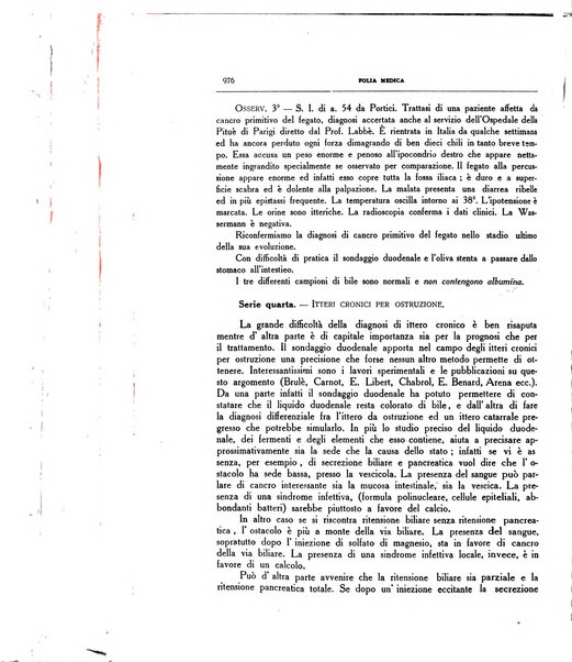 Folia medica periodico trimensile di patologia e clinica medica