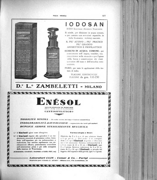 Folia medica periodico trimensile di patologia e clinica medica