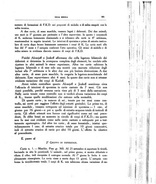 Folia medica periodico trimensile di patologia e clinica medica