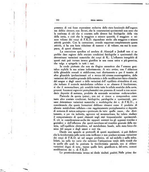 Folia medica periodico trimensile di patologia e clinica medica