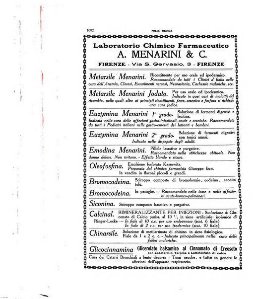 Folia medica periodico trimensile di patologia e clinica medica