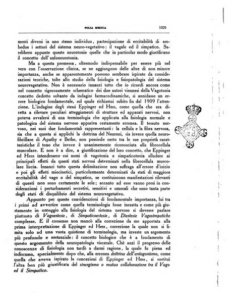 Folia medica periodico trimensile di patologia e clinica medica