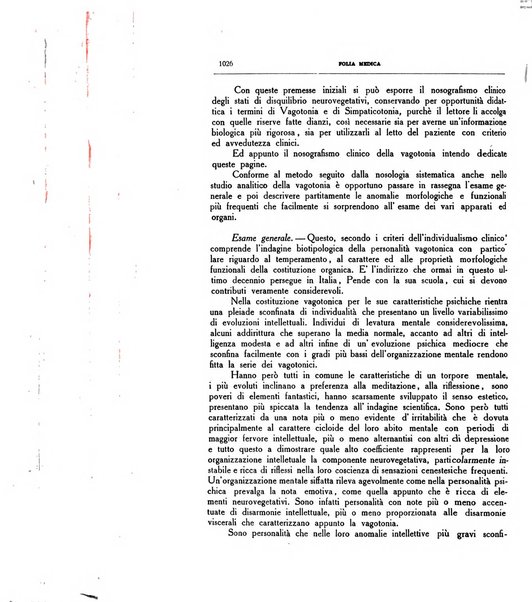 Folia medica periodico trimensile di patologia e clinica medica