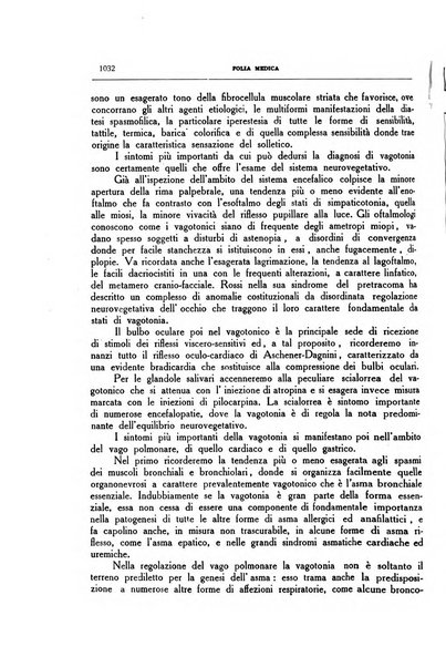 Folia medica periodico trimensile di patologia e clinica medica