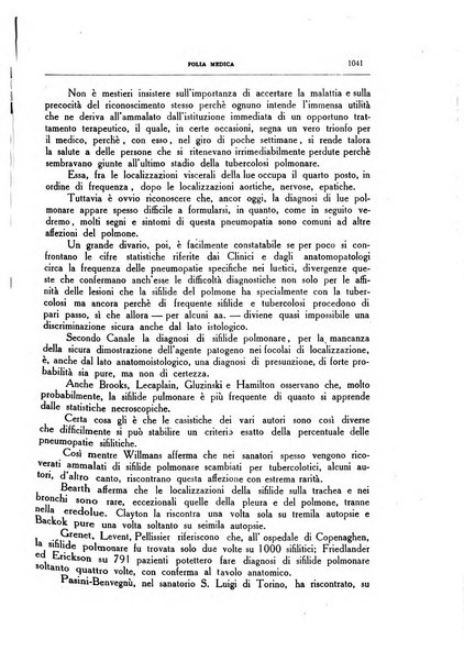 Folia medica periodico trimensile di patologia e clinica medica