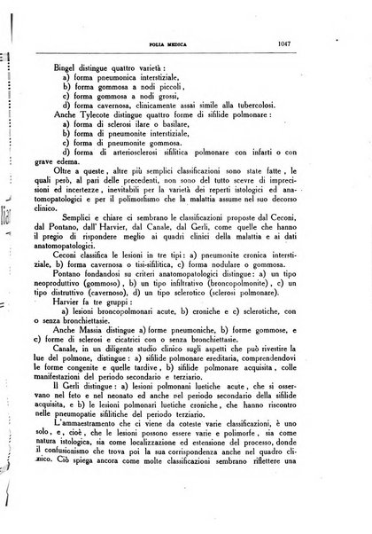 Folia medica periodico trimensile di patologia e clinica medica