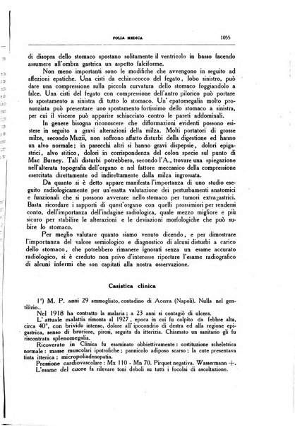 Folia medica periodico trimensile di patologia e clinica medica