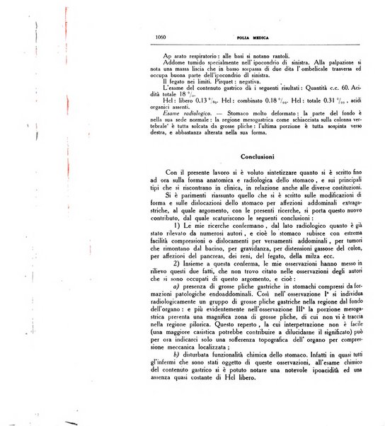 Folia medica periodico trimensile di patologia e clinica medica