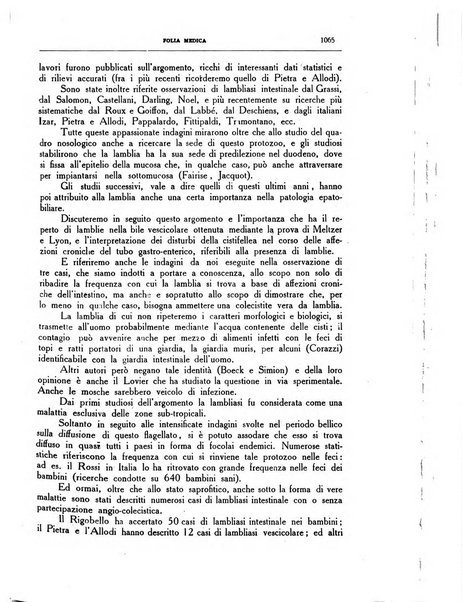 Folia medica periodico trimensile di patologia e clinica medica