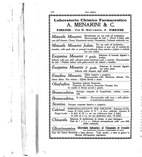 Folia medica periodico trimensile di patologia e clinica medica