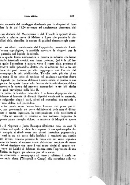 Folia medica periodico trimensile di patologia e clinica medica