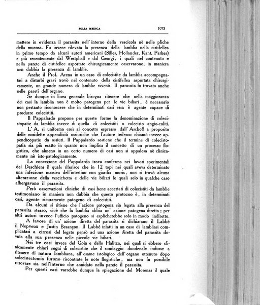 Folia medica periodico trimensile di patologia e clinica medica