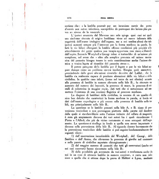 Folia medica periodico trimensile di patologia e clinica medica